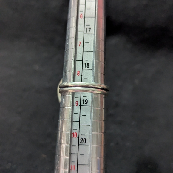 Sterling Silver Red Faceted CZ Round Statement Ring - Size 8.5 - Picture 6 of 7